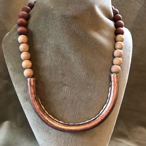 Copper and Wood Anthropologie necklace